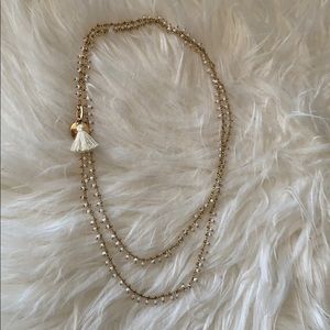 Club Monaco White Beaded Necklace